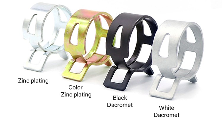 La abrazadera de resorte YDCT está tratada con varios tratamientos de superficie, como galvanización y enchapado.