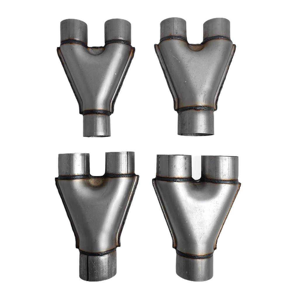 Conector de tubería Y de acero inoxidable para sistemas de escape