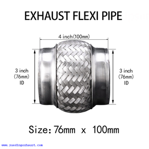 Soldadura de tubo Flexi de escape de 3 pulgadas x 4 pulgadas en reparación de tubo flexible de junta flexible