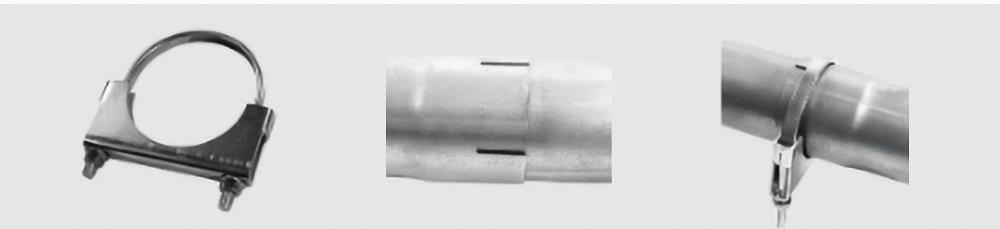 Abrazadera de sill&iacute;n de escape con correa plana para conexi&oacute;n de tubo ranurado