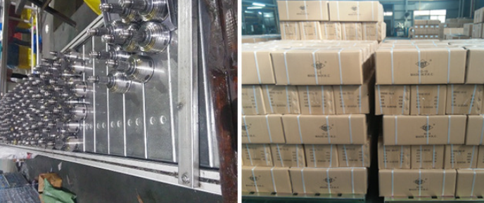 Producción y embalaje de una articulación de botas de CV