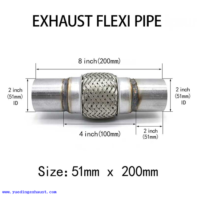 51 x 200 mm Junta de tubo flexible de escape Reparación de tubería flexible