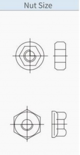 Tamaño de la tuerca de la abrazadera