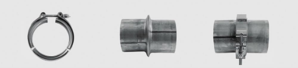 Abrazadera de banda en V de escape inoxidable para conexi&oacute;n de tubo de bajada turbo