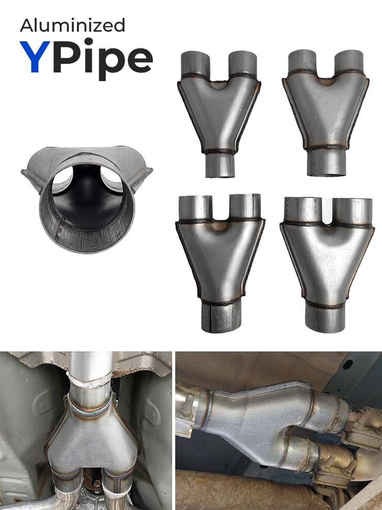 Conector de tubería Y de acero inoxidable para sistemas de escape