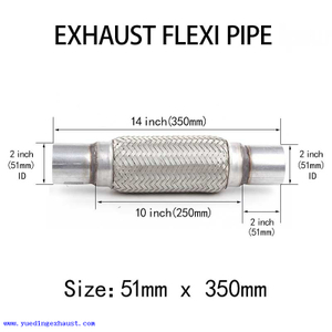 Tubo flexible de escape de 51 mm x 350 mm Reparación de tubo flexible de junta flexible