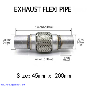 Reparación de tubo flexible de junta flexible de tubo flexible de escape de 45 mm x 200 mm