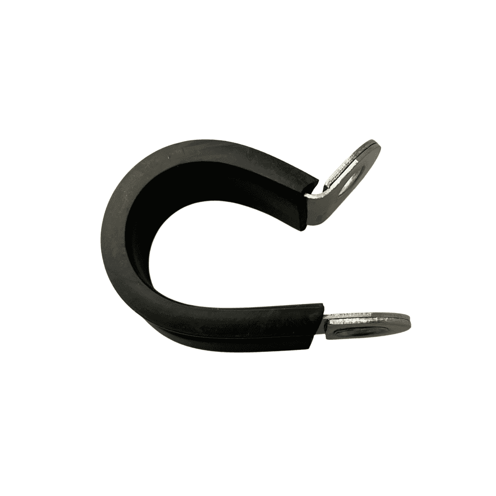 Abrazadera P revestida de goma