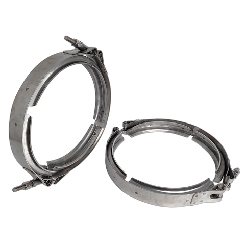Abrazadera de banda V de acero inoxidable de doble perno para sistemas de escape