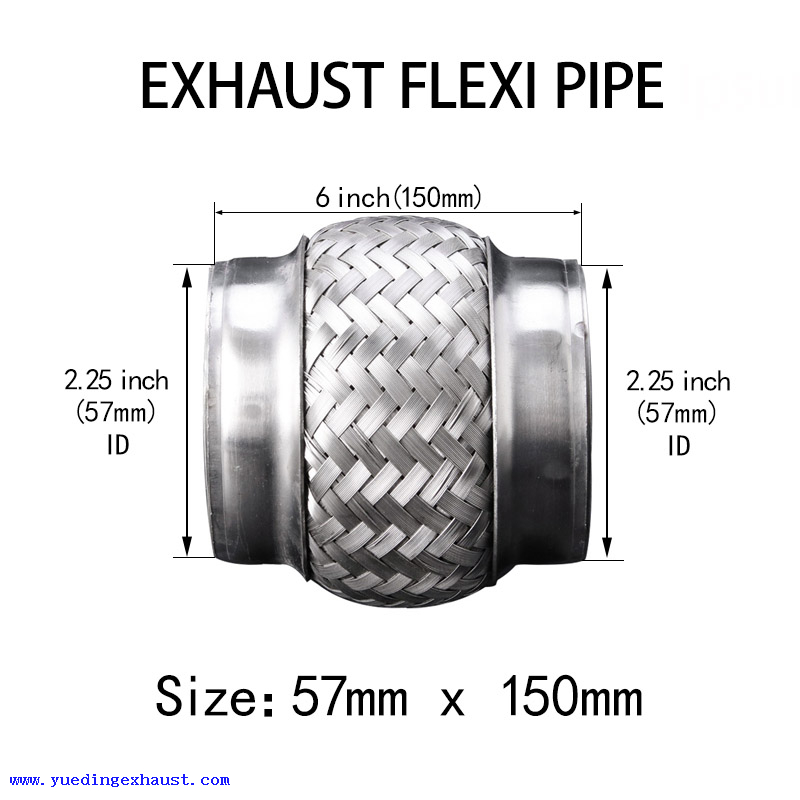 Soldadura de tubo Flexi de escape de 2,25 pulgadas x 6 pulgadas en reparación de tubo flexible de junta flexible