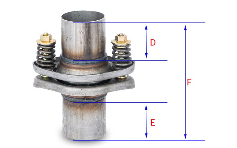 El tama&ntilde;o de la conexi&oacute;n de escape esf&eacute;rica.