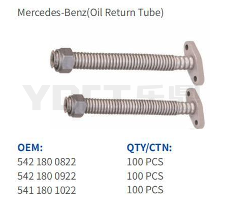 OEM 5421800822 5421800922 5411801022 Tubo de retorno de aceite Mercedes-Benz 