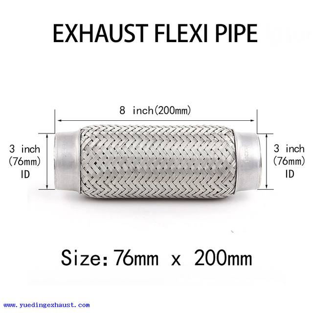 Soldadura de tubo Flexi de escape de 76 mm x 200 mm en reparación de tubo flexible de junta flexible