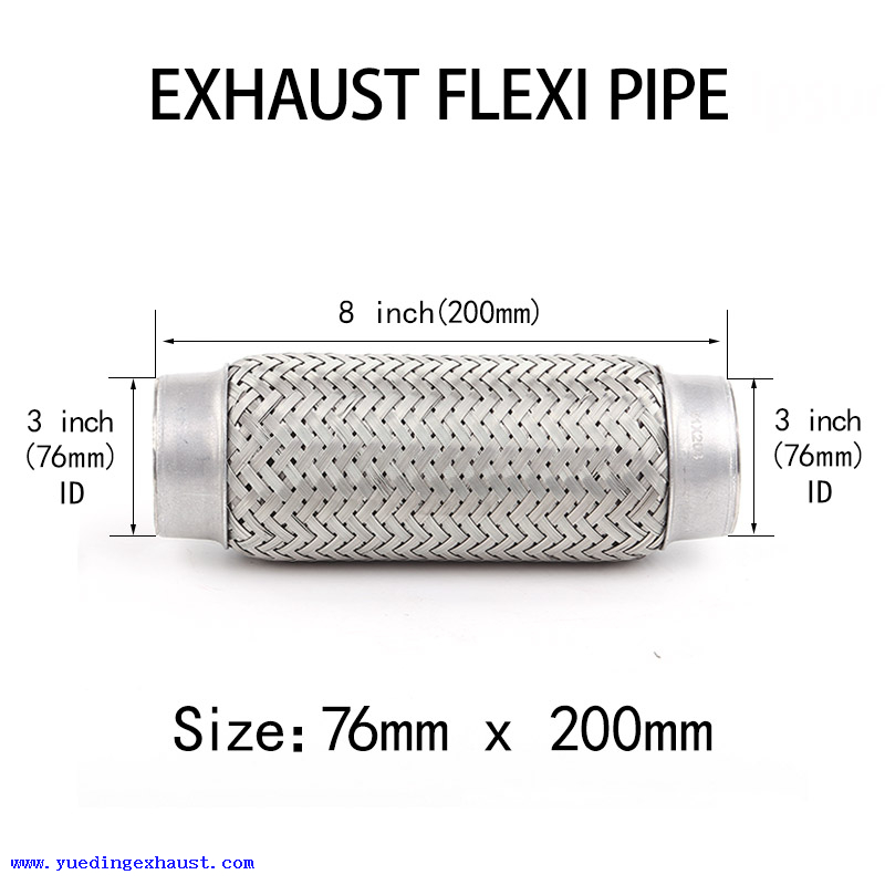 Soldadura de tubo Flexi de escape de 76 mm x 200 mm en reparación de tubo flexible de junta flexible